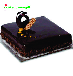 Square shape chocolate cake  2kgs Flower bunch  send Cake N Flowers to  India Hyderabad  Us2guntur